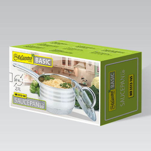 Ковш 2,1л d16см силіконові ручки MR-3513-16S Maestro Житомир