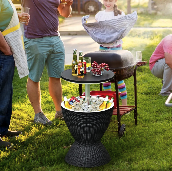 Стіл-холодильник Costway Curver з регульованою висотою 30L чорний Киев - изображение 4