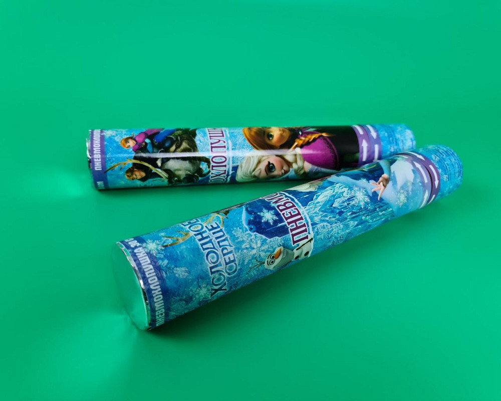 Хлопушка пневматическая Холодное сердце, длина 30 см (хл холодное сердце 30 см) (1 пачка) Харьков - изображение 1