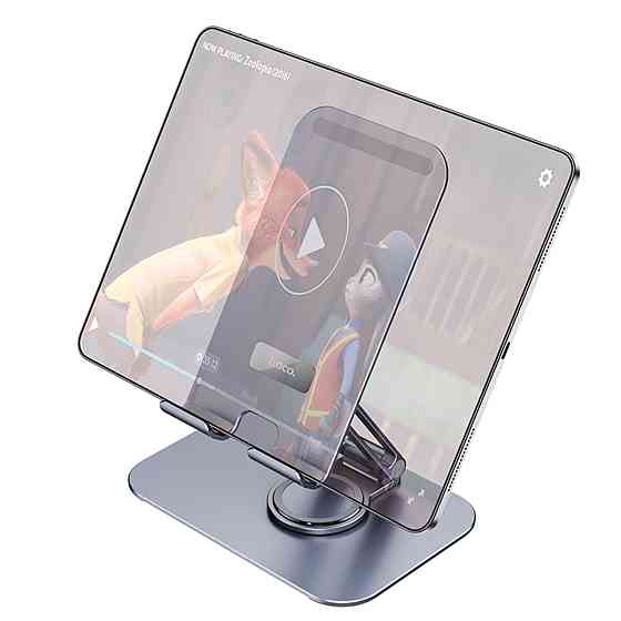 Тримач для мобільного HOCO PH50 Plus Ivey dual axis rotating metal tablet desktop holder Киев