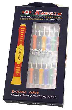 Набор отверток для мобильных телефонов / Lian Xing 906-14PCS профессиональный, 14 насадок. Днепр