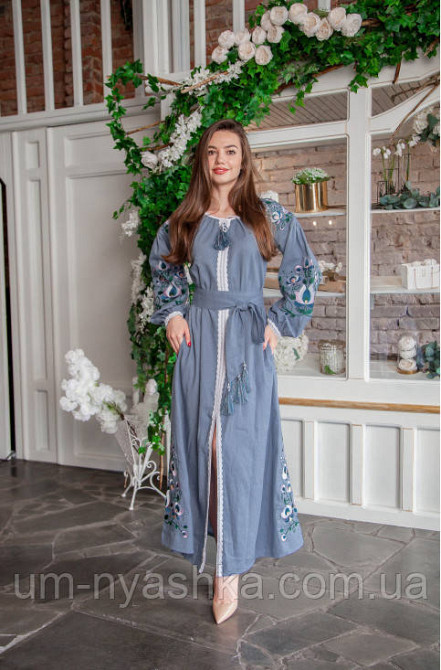 Жіноча вишита сукня на льоні Мальва Кривий Ріг - фото 2