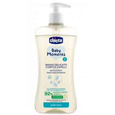 Дитячий шампунь Chicco Baby Moments ніжний шампунь для тіла та волосся 500 мл (10594.00) Вінниця