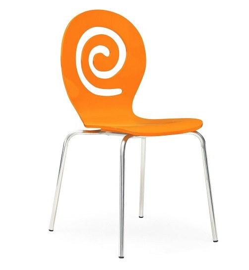 Стілець Лев дерев'яний помаранчевий Дніпро - фото 3