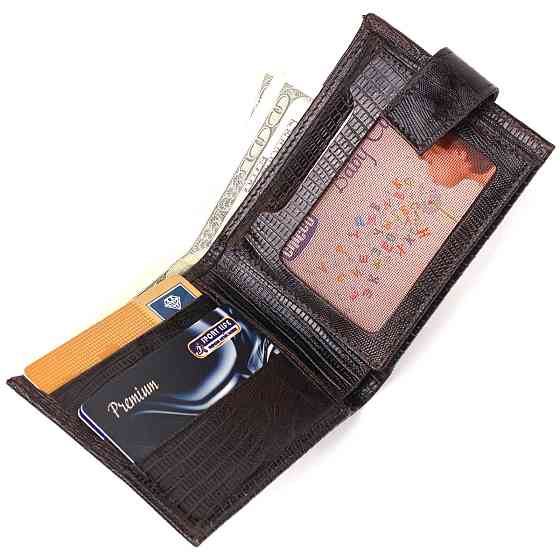 Мужской кошелек из натуральной фактурной кожи CANPELLINI 21512 Коричневый Киев