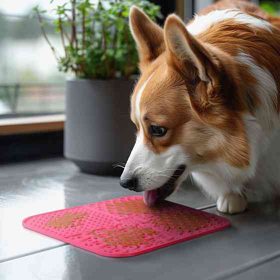 Килимок для злизування WAUDOG Silicone, 190х190х10 мм, рожевий Київ