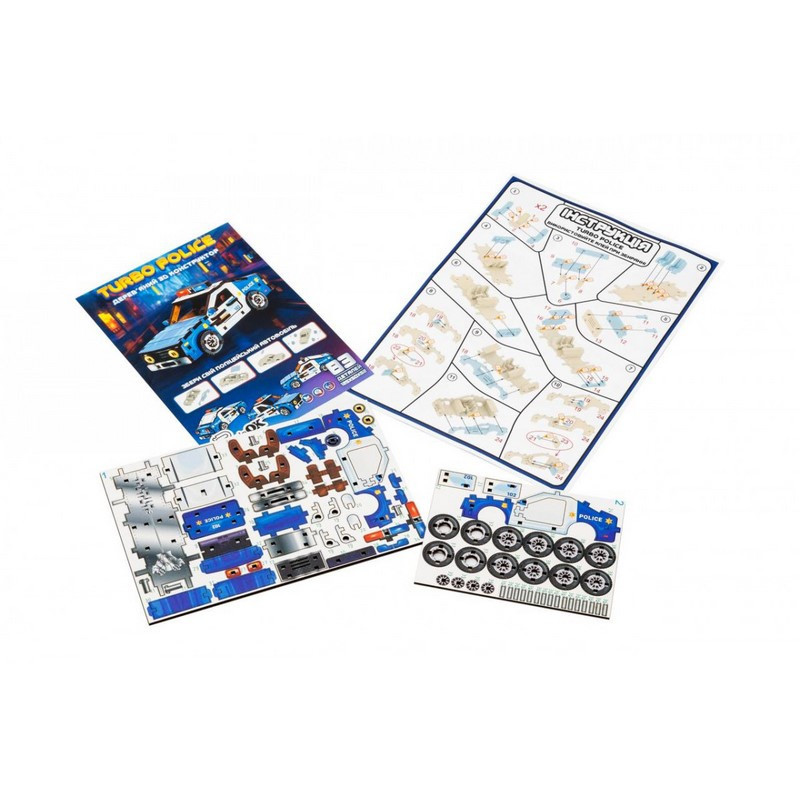 Дерев'яний 3D конструктор "Turbo Police" Puz-00971, 83 деталі Вінниця - фото 4