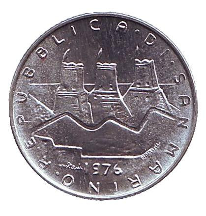 Монета 2 лиры. 1976 год, Сан-Марино. UNC Полтава - изображение 1
