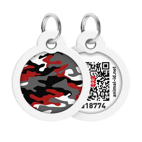 Адресник для собак и кошек металлический WAUDOG Smart ID с QR паспортом, рисунок 