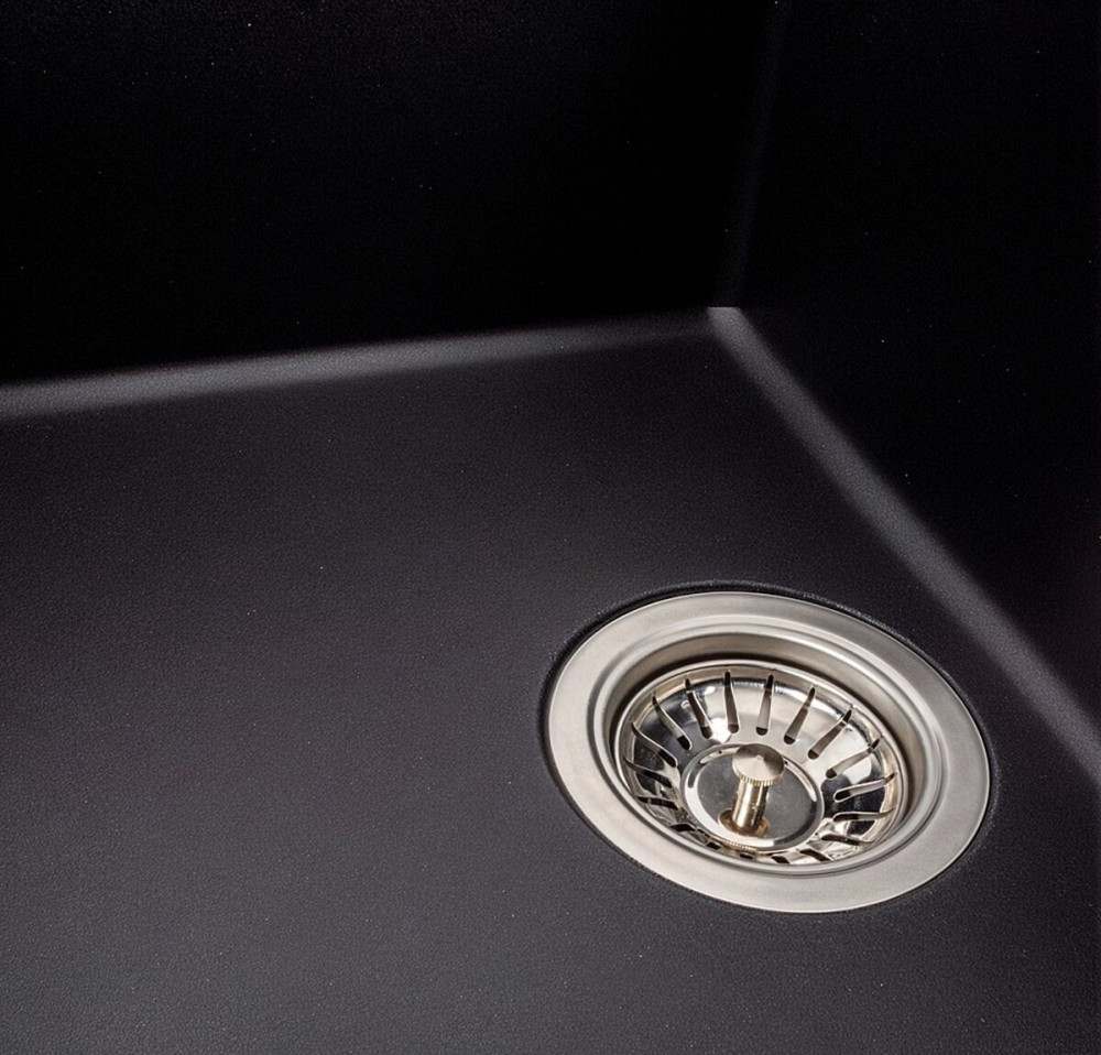 VALESO Комплект: Мийка 6550 LOTOS чорна + Змішувач BG77 чорний + Сифон 1041 Киев - изображение 4