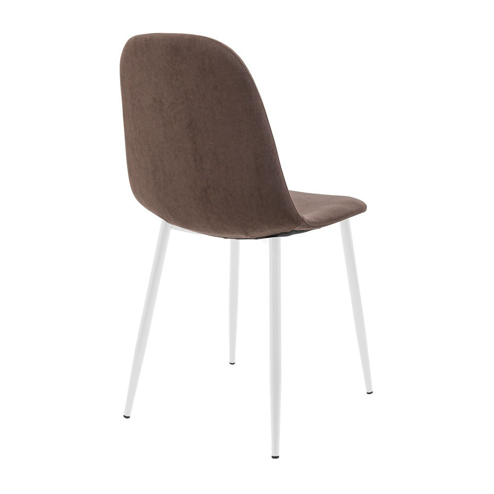 Стілець крісло м'який MacaoDesign U Simple 46 білі ніжки Коричневий Київ - фото 3