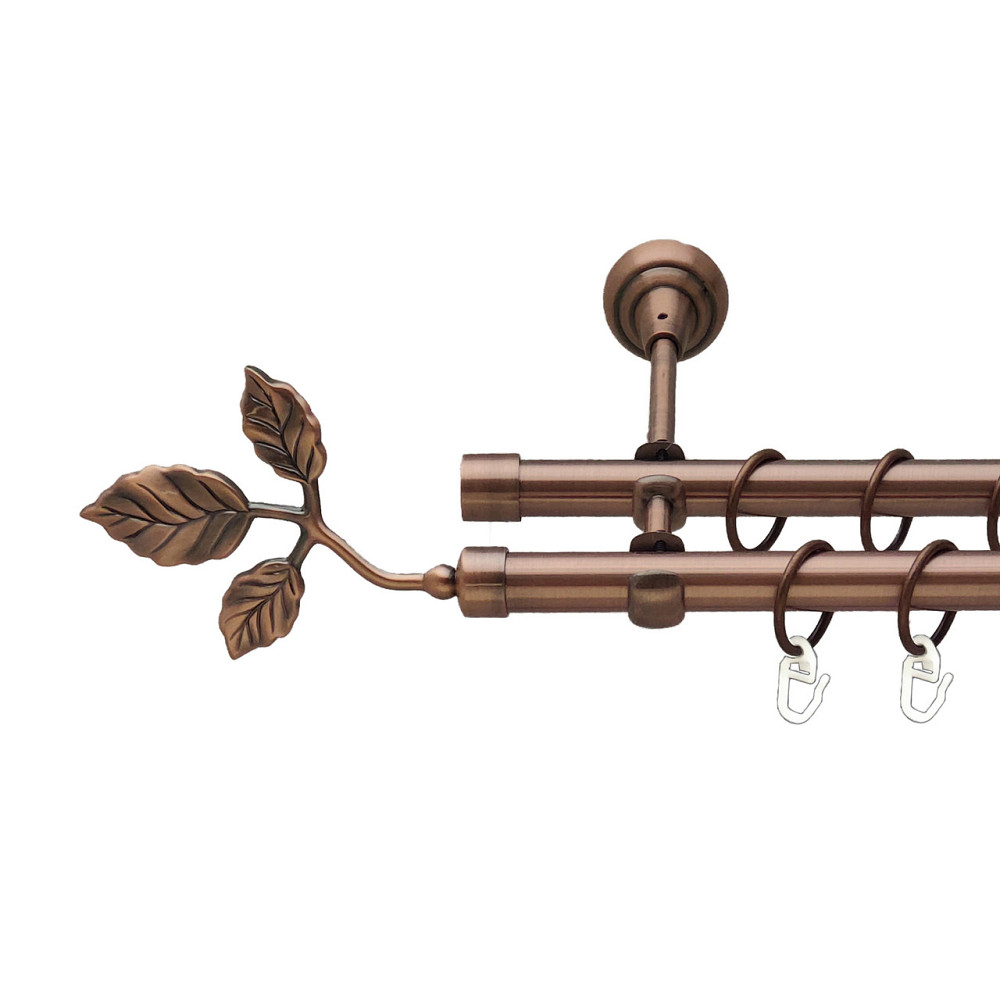 Карниз Orvit Тоскана металевий дворядний відкритий Мідь 19\19 мм 300 см (00-00012146) Львов - изображение 1