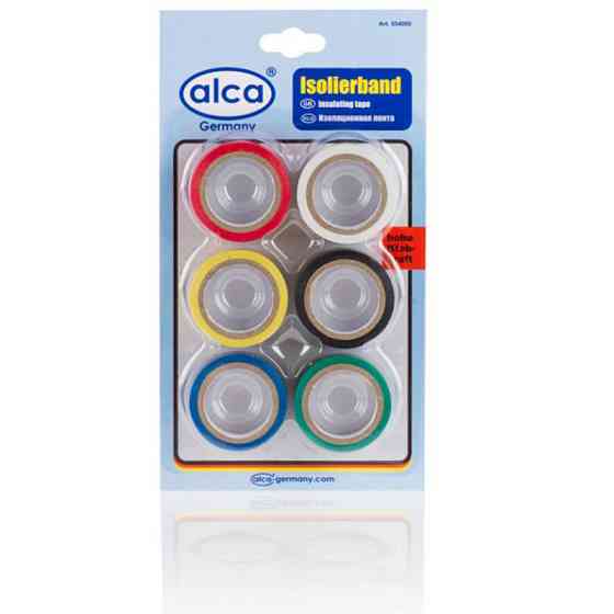 Набір (6шт) ізоляційної стрічки (ізоленти) "IsolierTape" 20мм х 5м різні кольори Alca, 554000 Київ