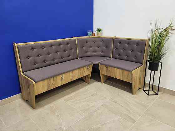 Кухонный уголок с нишами на кухню / Ткань 114х154 см - ДСП Дуб Флагшток Львов