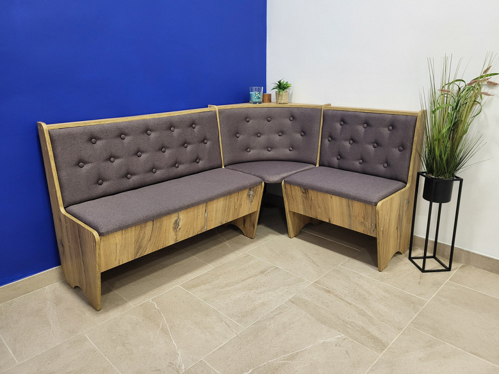 Кухонний куточок з нішами на кухню / Тканина 114х154 см - ДСП Дуб Флагшток Львів - фото 1