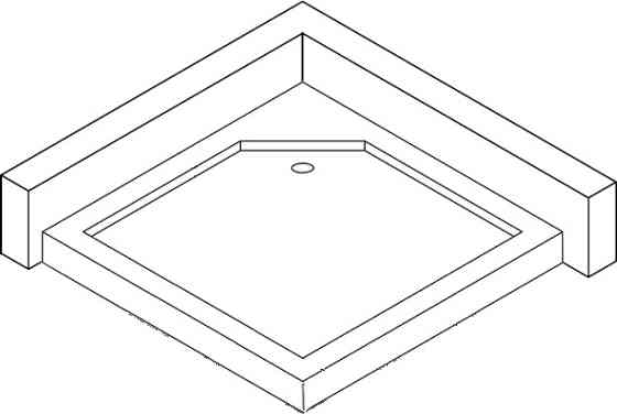 Душовий піддон квадратний LUBAWA SL90F (SL90) BRAVO (1уп.) Киев