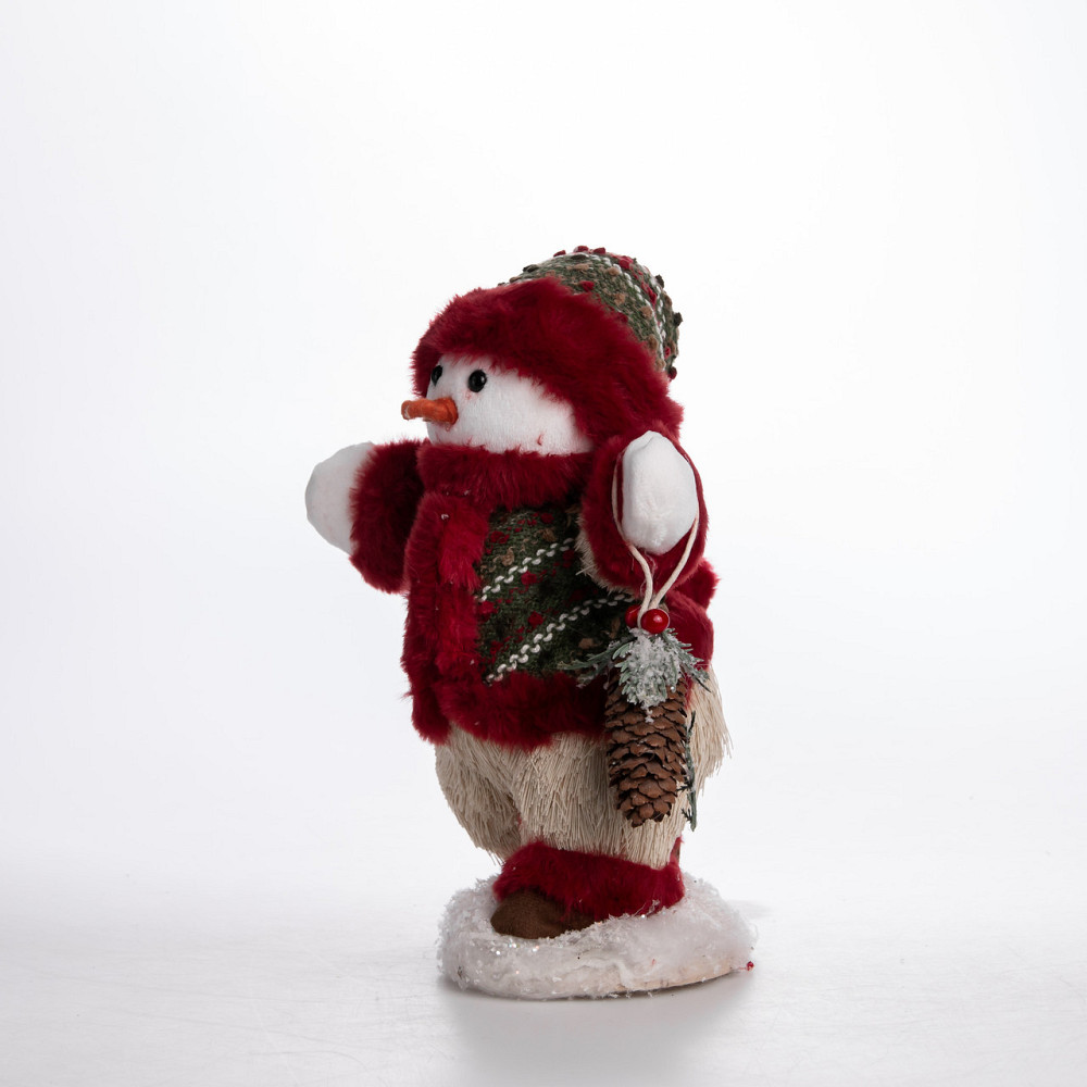 Новорічна фігурка Сніговик з шишкою 19×17×40 (см) CR-4-16 Київ - фото 5