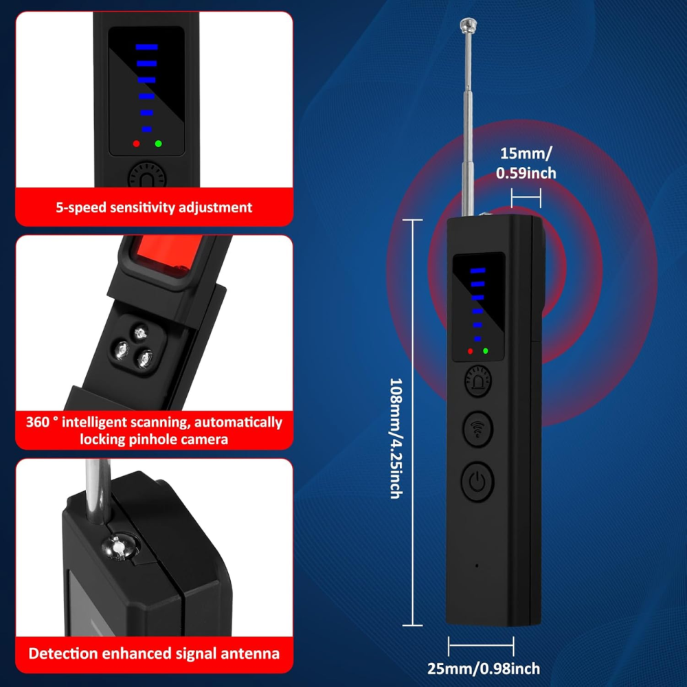 Детектор скрытых камер и жучков JETMAN RF-Scanner — Антишпионский GPS-детектор, Магнитный сенсор, 1МГц–6500 МГц Киев - изображение 8