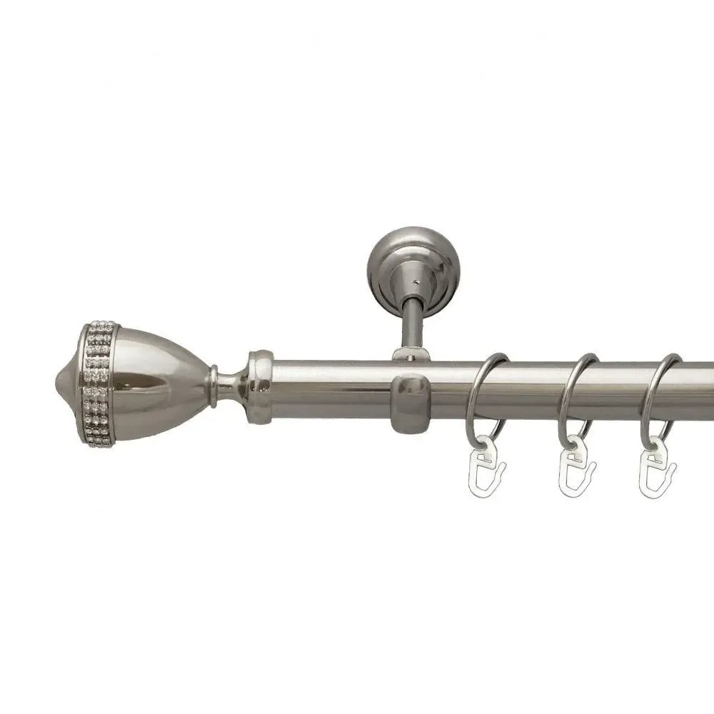 Карниз Orvit Етернія металевий однорядний відкритий Нержавіюча Сталь 25 мм 200 см (7074836) Львів - фото 1