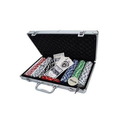 Настольная игра Johnshen Sports Покерный набор 300 фишек по 11,5 г (алюминиевый кейс) (IG-2114) Винница - изображение 3