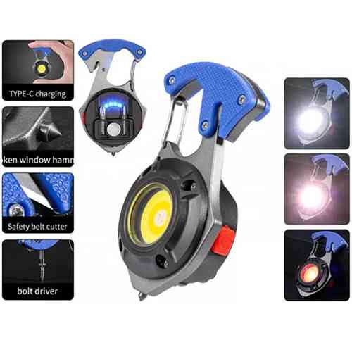 Фонарь для кемпинга W5143-COB, Белый, Жёлтый, Красный, multitool, Li-Ion, магнит, карабин Днепр