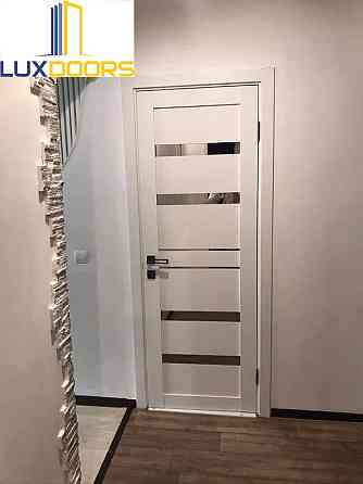 Двери Дрезден Белый Полотно с двухсторонним зеркалом, покрытие VINIL Киев