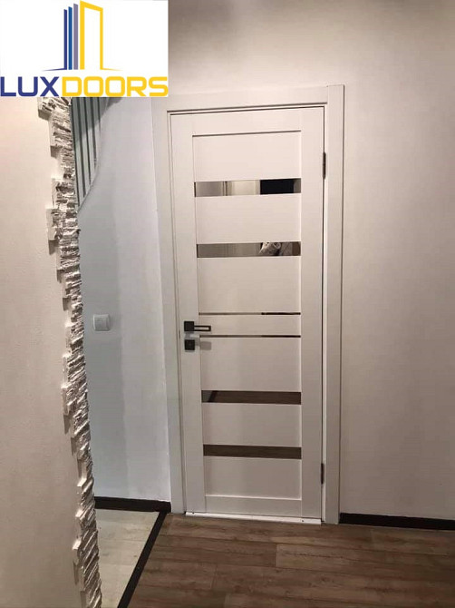 Двері Дрезден Біле Полотно із двохстороннім дзеркалом , покриття VINIL Київ - фото 5