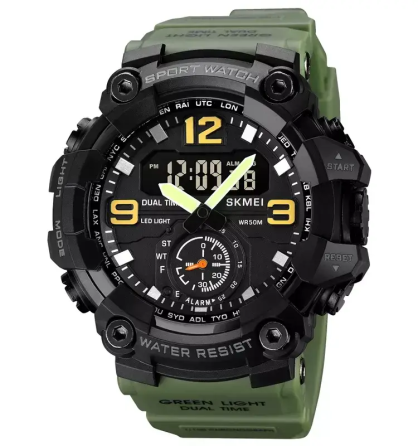 Мужские спортивные наручные часы Skmei 1965 (Зеленый) Винница
