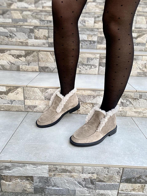 Daragani Черевики жіночі Daragani капучино натуральна замша зима висота 9 см (4246) Коломия - фото 9