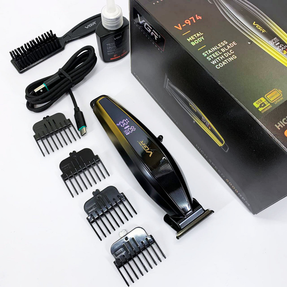 Машинка для стрижки волосся з універсальним живленням, Чоловічий набір для стрижки волосся бездротовий SB-58 Львів - фото 7