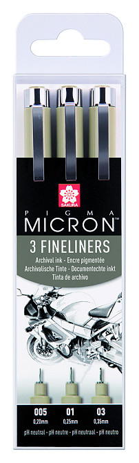 Набір лінерів PIGMA MICRON DESIGN 3 шт Sakura Київ - фото 1