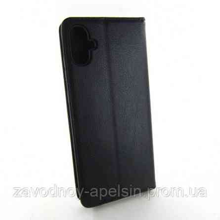 Чехол книжка Samsung A07 A075 Кожаный (черный) Одесса