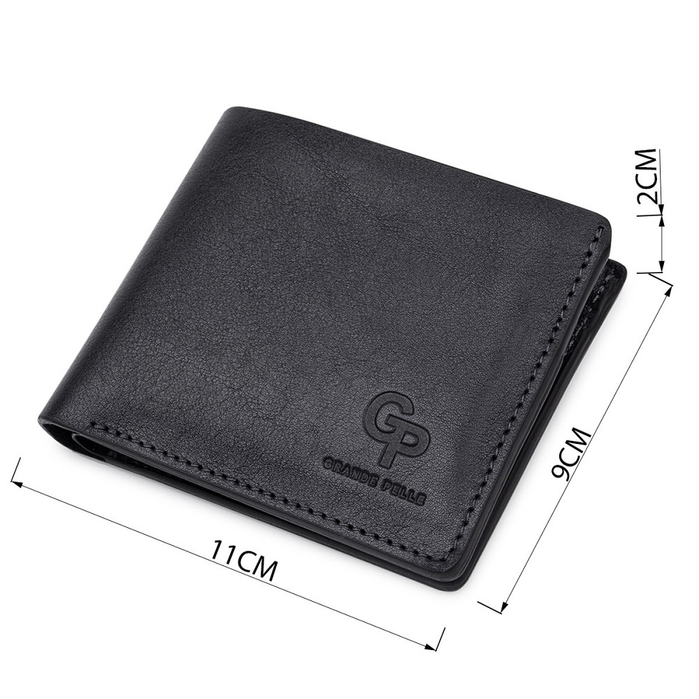 Шкіряне чоловіче стильне портмоне GRANDE PELLE 11552 Синій Київ - фото 9