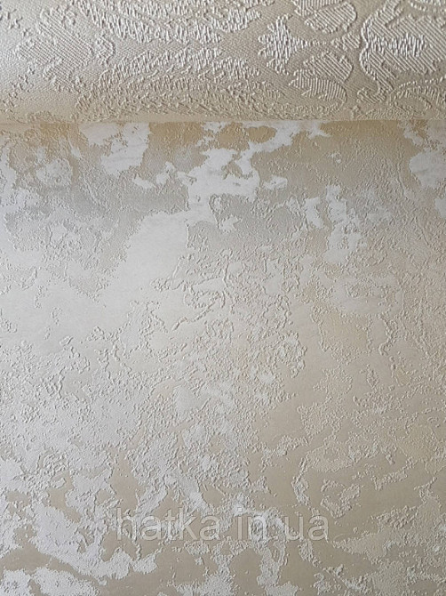 Шпалери вінілові на паперовій основі Sirpi Italian Silk 7 під венеціанську штукатурку пісочний сріблясті 3д Київ - фото 2