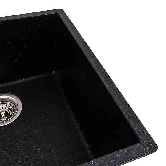PLATINUM Гранітна мийка для кухні Platinum 4040 RUBA матовий чорний металік Київ