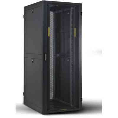 Шкаф напольный Kingda 42U 19" 600x1000, RAL9004, перф. двері, розібрана (KD-002-6042M) Винница