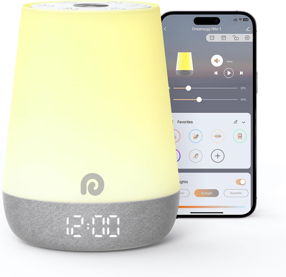 Dreamegg Nite 1 генератор білого шуму для дітей, 34 звуки, нічник, Wi-Fi, розумний годинник-тренер для сну Київ - фото 2