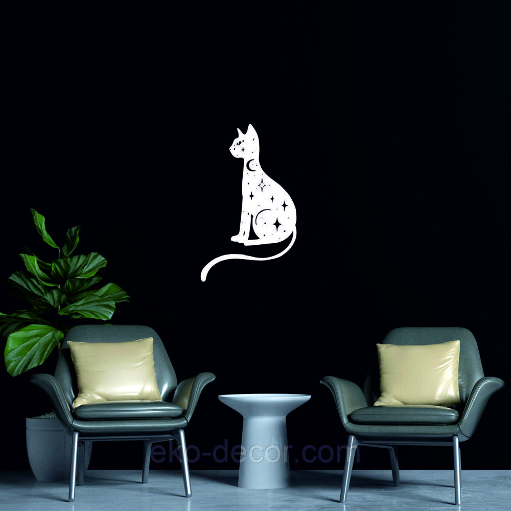 Декоративне настінне 3D Панно «Кіт» Декор на стіну з об'ємом Київ - фото 4