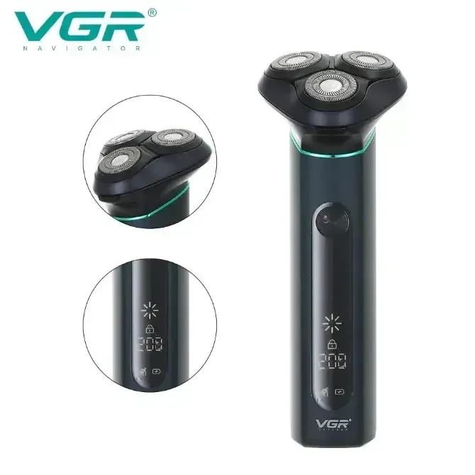 Аккумуляторная электробритва VGR V-310 для влажного и сухого бритья с тремя головками IPX7 Коломыя - изображение 2