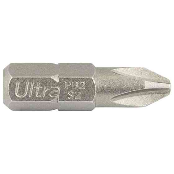 Біти PH2×25мм 1⁄4" 10 шт S2 (блістер) ULTRA (4014652) Київ