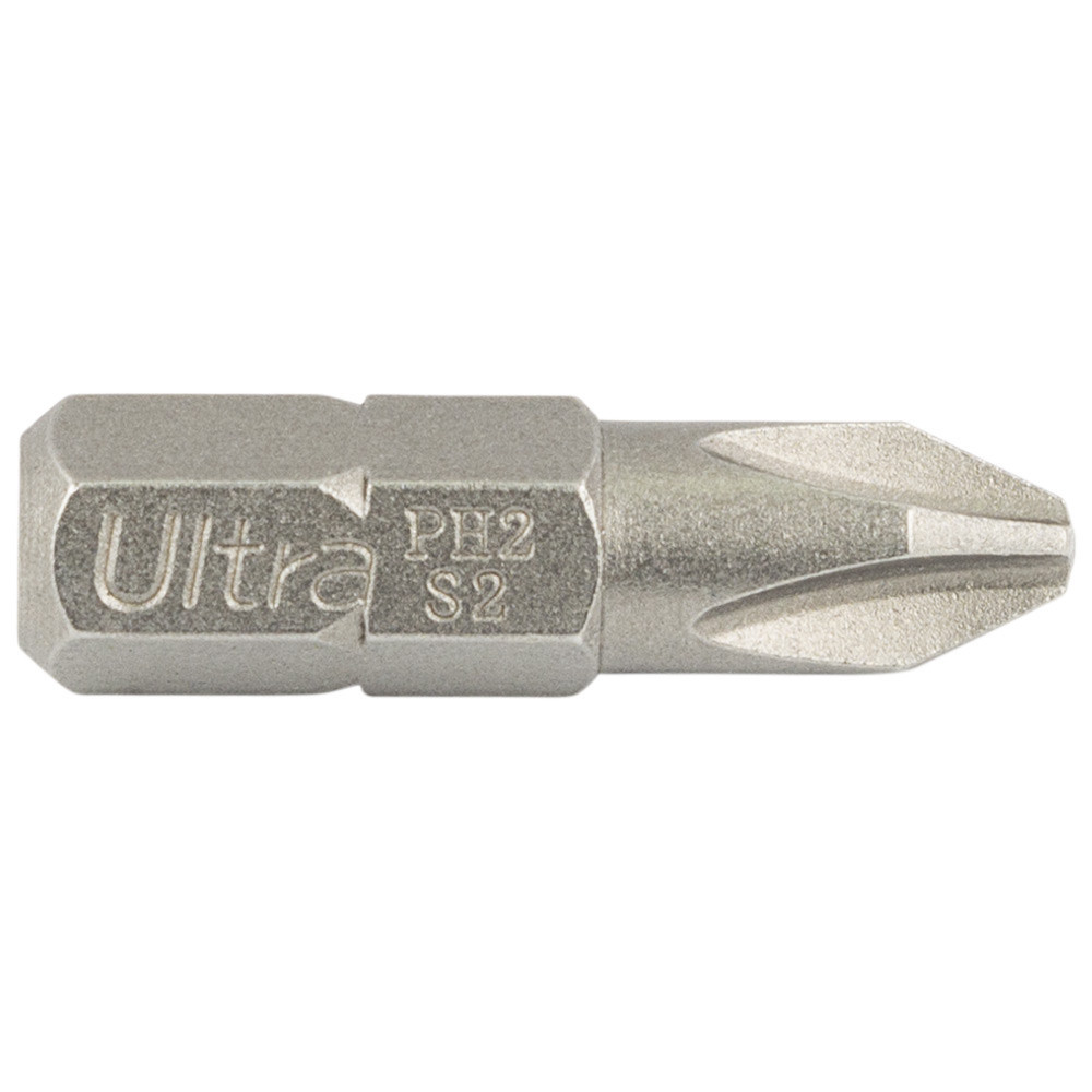 Біти PH2×25мм 1⁄4" 10 шт S2 (блістер) ULTRA (4014652) Київ - фото 3