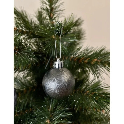 Ялинкова іграшка Chomik пластикові кульки компл. 24 шт, 3см, сіро-сині (5900779877153_1) Вінниця - фото 4
