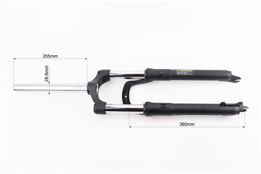 Вилка 26" амортизаційна, без різьби 1-1/8" (28,6мм), шток 255мм, з ходом 100мм, Disk-brake, пружинно-оливна, Lockout, чорна N780 Київ - фото 4