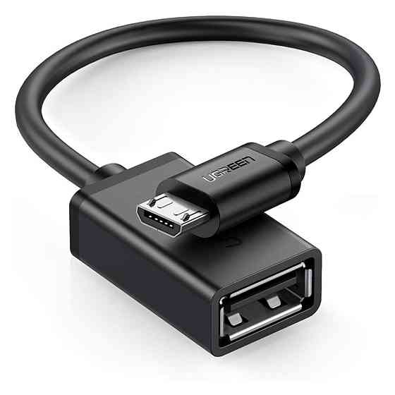 Micro USB OTG кабель-адаптер Ugreen US133 10396 (Чорний, 12см) Николаев