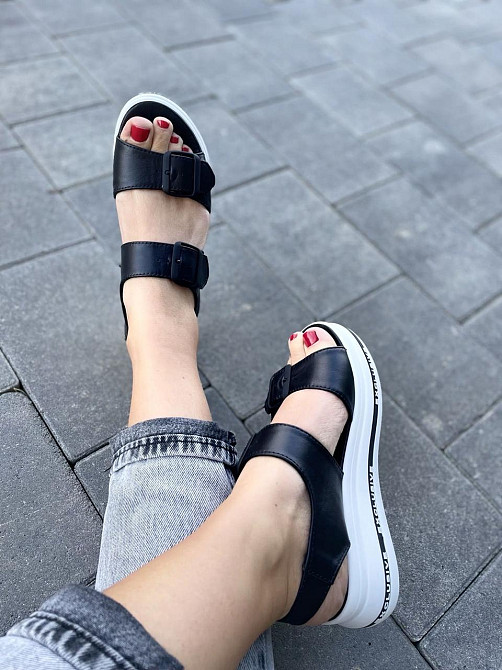 teona Босоніжки жіночі TEONA 134 чорні (літо, шкіра натуральна) (4098) Коломия - фото 2