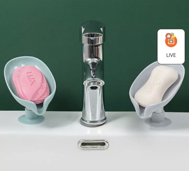 Мыльница для ванной на присоске, мыльница со сливом для воды, серая, размер 9*11 см Киев - изображение 3