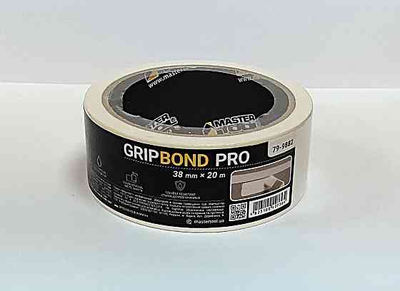 MASTERTOOL Стрічка малярна універсальна MASTERTOOL GripBond Pro 38 мм×20 м біла 79-9882 Коломия