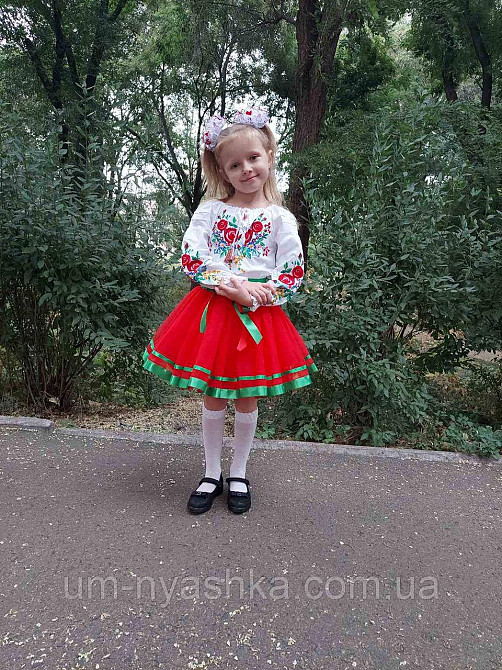 Костюм вишиванка "Розалія червона" для дівчаток 104-152 Кривий Ріг - фото 4