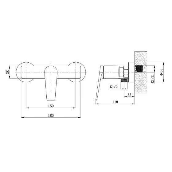 Змішувач для душу Mixxus Premium Rubens 003  ( 13467 ) Харьков
