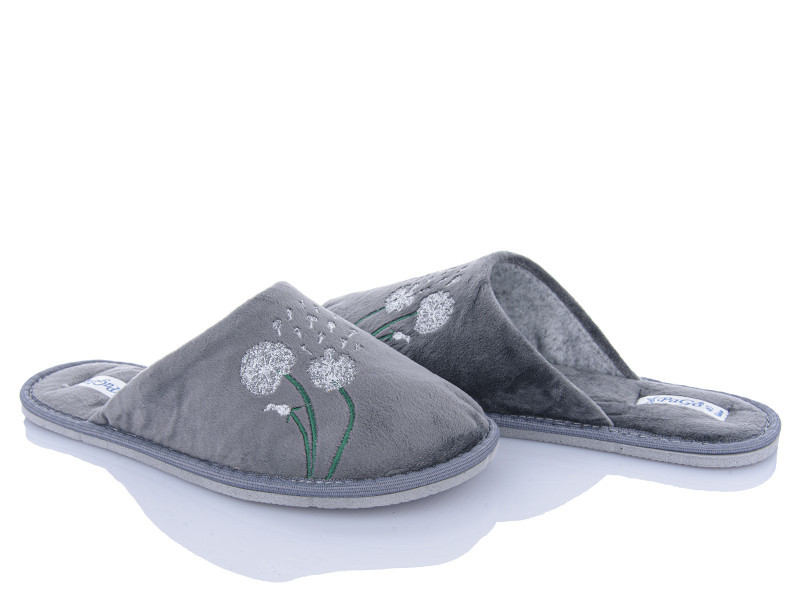 Тапочки жіночі сірий велюр теплі Кульбаба "PaGo" Одеса - фото 2